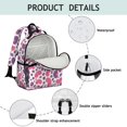 thumbnail image 4 of Pink and Purple Leopard Print Cute School Backpack Bag for School with Padded Back and Adjustable Shoulder Straps 15.25"x11.5"x5.25", 4 of 5