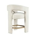 thumbnail image 3 of Gwen Modern Luxury Jacquard Fabric Upholstered Boucle Sculpture Counter Stool, 3 of 8