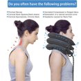 thumbnail image 2 of Dispositivo de tracción cervical, soporte de cuello inflable (gris), collarín ajustable que es bueno para la alineación de la columna y el alivio del dolor de cuello crónico, tracción, 2 of 5