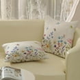 thumbnail image 3 of Spring Flower Pillow Covers 16x16 Floral Bufferfly Farmhouse Decor Throw Pillows Case for Couch Seasonal Holiday Pillowcase Outdoor Decorative Cushion Cases for Sofa Bed Decorations Set of 2, 3 of 6