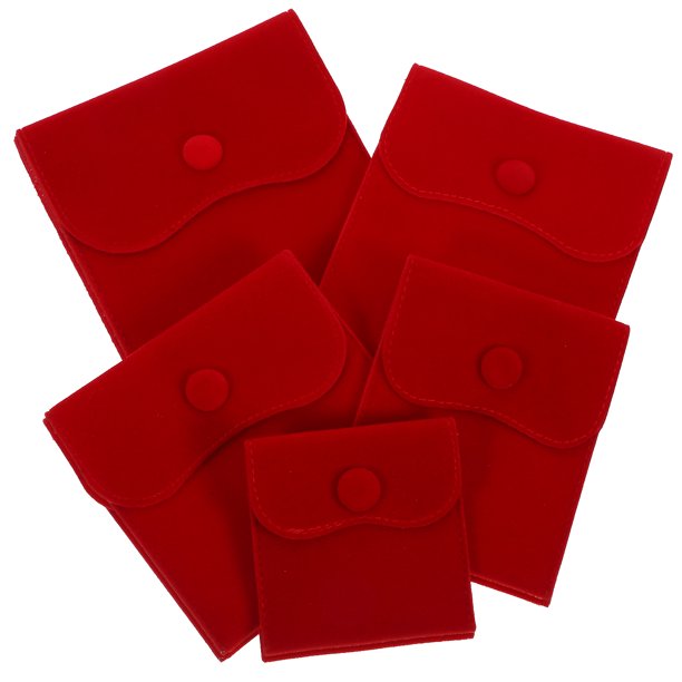 KAKOWELY 15 bolsas pequeñas para joyería, para regalo, portátiles, para pendientes, collares, regalos, con botón a presión.