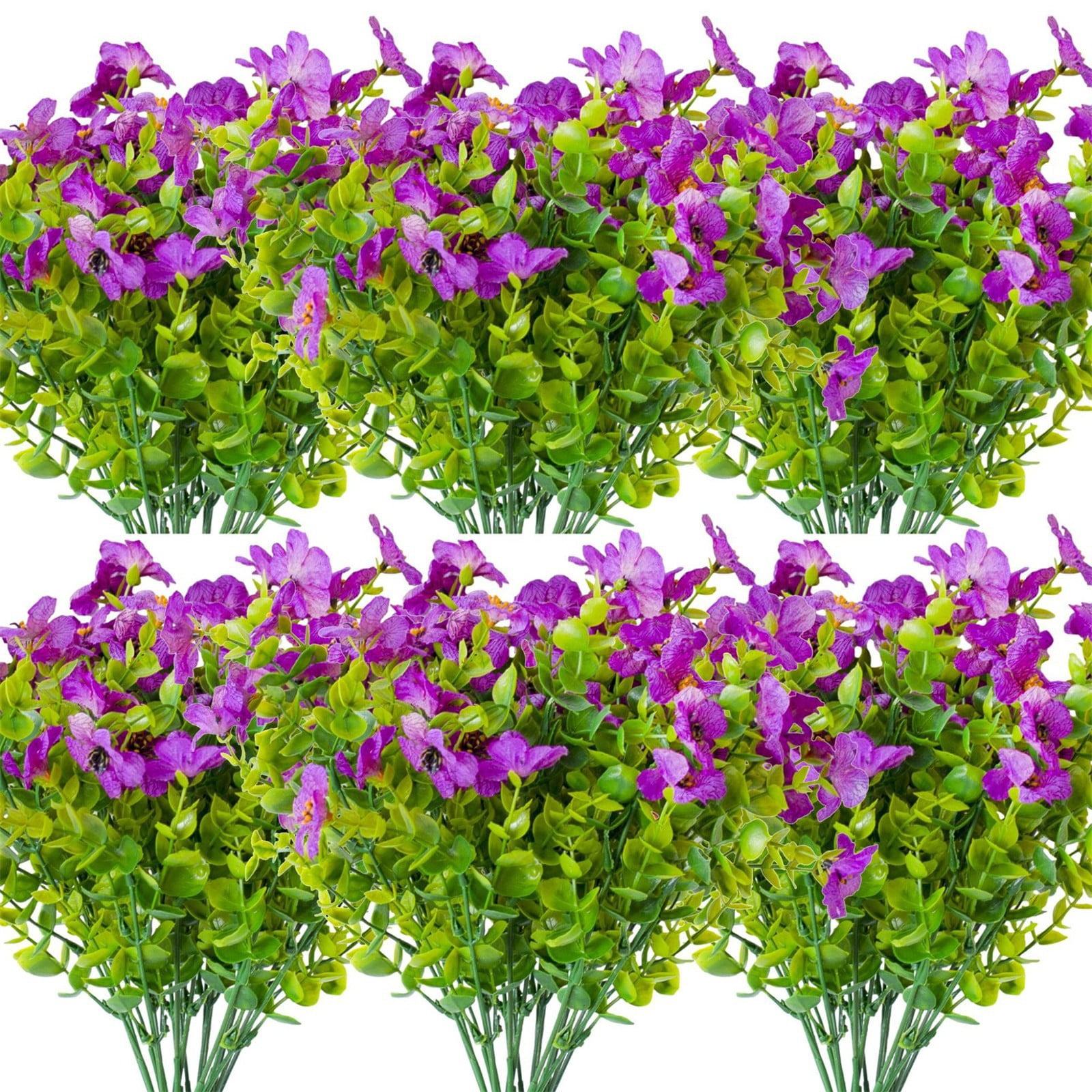 ZTTD Artificial Fake Flowers for Outdoor Spring Decoration, 2 Bundles Faux Silk Colorful Daisies UV Resistant Realistic for Outside Porch Patio Home Yard Garden Planters Pots Window Box