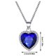 thumbnail image 4 of Crystal Gemstone Collar en forma de corazón con un temperamento clásico El corazón del océano collar, 4 of 6