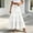 White, variant on Qulqfy Womens Summer Maxi Pleated Long Skirts Flowy Boho Ruffle Drawstring High Waisted Black Skirt L