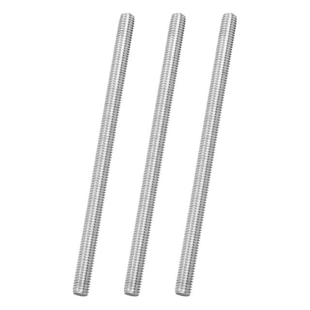 Uxcell 3Pack M8x140mm 316 Stainless Steel Fully All Threaded Rod Studs, 1.25mm Pitch