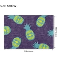 thumbnail image 3 of SKYSONIC Bath Mats Toiletry Mat Tribal Pineapples Print, Fluffy Plush Absorbent Bath Rugs Carpet with Non Slip Bottom for Bathroom Floor Toilet Tub and Shower,23.6"x15.7"+17.3"x13.4", 3 of 7