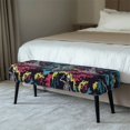 thumbnail image 2 of Psesaysky Washable Bench Seat Cover, Surfing Skeleton Polyester Spandex Elastic Bench Slipcover for Dining Bedroom, 2 of 9