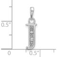 thumbnail image 4 of 14K White Gold Diamond Letter J Initial Pendant(Length 19) - Jbsp, 4 of 5