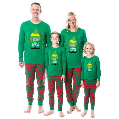

Elf The Movie Film Christmas Elves Tight Fit Family Pajama Set