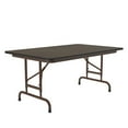 thumbnail image 5 of Correll Adjustable Height Econoline Melamine Top Folding Table, 30x48", RECTANGULAR, WALNUT BROWN, 5 of 8