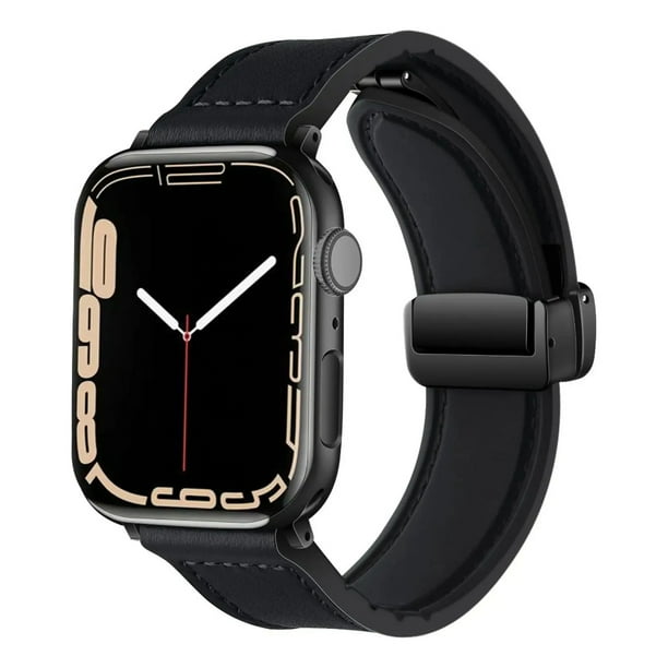 Correa de Piel para Apple Watch, Hebilla Magnética, Compatible con Todas las Series