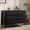 Black, variant on Cozy Home Blue 3 Drawer Dresser, Painted 30" Nightstand with Storage, for Bedroom Hallway Living Room
