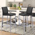 thumbnail image 1 of Tomuri Stool in White, PU Counter Stool, Counter Stool with Metal Legs, PU Counter Stool in White, Footrest Stool, White Counter Stool with Backrest, Kitchen Stool, Stylish Counter Stool in White, Isl, 1 of 5