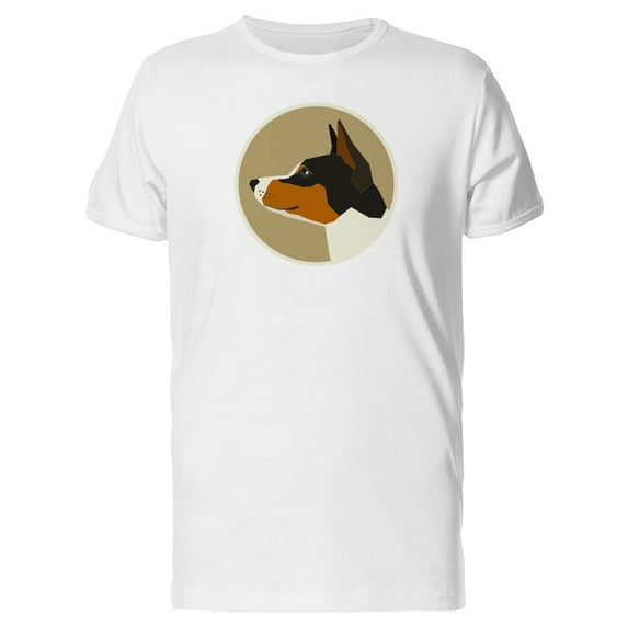Geometric Style Basenji Dog Tee Men's -Image by Shutterstock