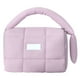 thumbnail image 1 of Neceser Bolso Hombro Acolchado A Cuadros Retro para Mujer Suave Invierno Color Sólido () Morado, 1 of 9