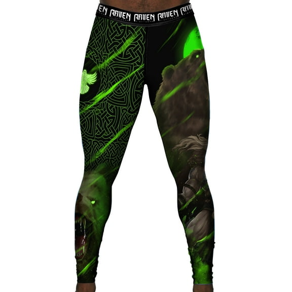 Raven Fightwear Men's Berserker 2.0 Bear BJJ Spats MMA Black X-Small