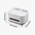 thumbnail image 2 of XMMSWDLA Tissue Box Cover/Multifunction Remote Control Holder for Pens/Cell Phone,Facial Tissues Napkin Dispenser/Holder,Desk Organizer Storage Box for Office/Home Coffee Table with Storage, 2 of 6