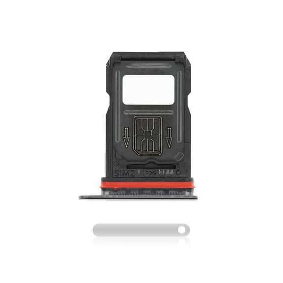 Replacement Single Sim Card Tray Compatible For OnePlus 7T (Frosted Silver)