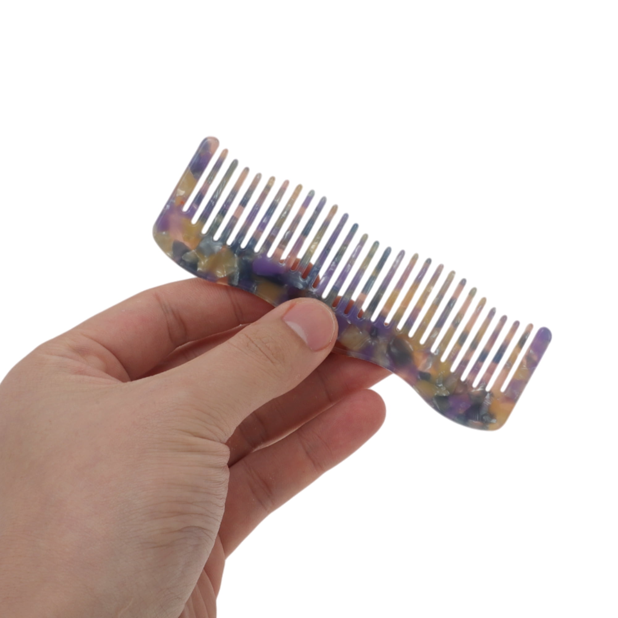 Unique Bargains 1 Pc Durable Wave Hair Comb Designed for All Hair Types Styles Purple