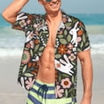 thumbnail image 5 of Lsque Rabbits on Floral pattern Hawaiian Shirt for Men, Unisex Summer Beach Casual Short Sleeve Button Down Shirts-X-Large, 5 of 9