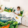 thumbnail image 3 of Catabedysis Watercolor Camping Bed Sheets,Mountain Tent Print Full Size Sheets For Boys,Multicolor,4 Pieces,1 Flat Sheet, 1 Fitted Sheet and 2 Pillowcases, 3 of 6