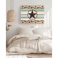 thumbnail image 3 of Western Texas Star Green Wall Art for Living Room,Canvas Picture Wall Decor for Bathroom Bedroom,Farmhouse Brown Country Vintage Painting Artwork for Office Kitchen Hallway Dining Room Decor 24"x32", 3 of 8