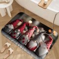 thumbnail image 3 of 1pc Christmas Gnomes Absorbent Non-Slip Bathroom Thickened Flannel Rug Decor,Soft,Quick Drying,Suitable For Indoor/outdoor Use,Bathrooms,Bedrooms,Kitchens,Terrace,Laundry Rooms,16"x24", 3 of 9