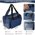 thumbnail image 1 of Bolsa de tejer, bolsa de almacenamiento de hilo de tejer de gran capacidad, bolsa para hilo de ganchillo, agujas de tejer y otros accesorios - Bolsa azul para almacenamiento de hilo LingWen 9024715194954, 1 of 1