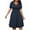 Dark Blue Dress, variant on Women's Plus Size Knee Length A Line Dress Solid Color Tops Short Sleeve Clothing V Neck Elegant Casual Comfy Summer Dresses for Female Wine XXL Rollbacks