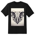 thumbnail image 2 of Plus Size Shirt for Women Black Tops for Women Short Sleeves Shirt for Women Elephants T Shirt Crewneck Shirt for Women 5XL, 2 of 5