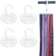 thumbnail image 1 of Jinsinto 4pack Multifunctional Tie Rack 20-claw Hanger, 4.4" (white), 1 of 5