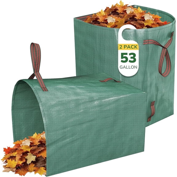 GreatBuddy Garden Leaf Bags 53 gal Polypropylene Yard Waste Bags 2 Count