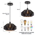 thumbnail image 4 of Luces colgantes Omgomne Industrial Black para isla de cocina, 4 of 9