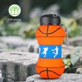 thumbnail image 4 of Botella de agua Copa plegable Copas plegables de silicona de grado alimenticio (baloncesto) Rojo, 4 of 4