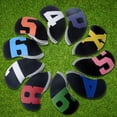 thumbnail image 4 of Cubierta De Palos De Golf 10 Uds. Funda para palos de Golf funda protectora para cabeza de Golf para deportes (figura de Color negro) Tmvgtek Para Estrenar, 4 of 9