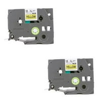 Compatible Label Tape Cartridge for TZe-641 - Black on Yellow - 2-Pack
