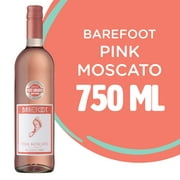 Barefoot Pink Moscato Rose Wine, California, 750ml Glass Bottle