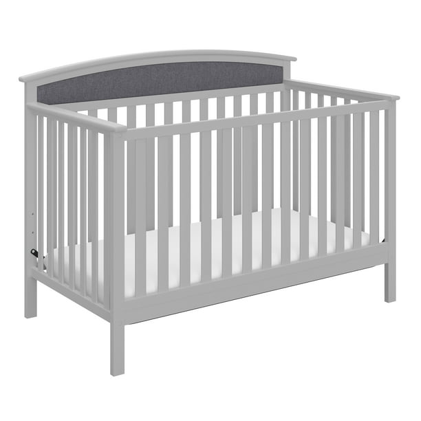 Graco Benton Upholstered 5in1 Convertible Crib with Reversible Headboard Pebble Gray/Gray