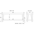 thumbnail image 3 of Ryegate Natural Solid Wood with Metal 48" Bench, Natural, 3 of 7