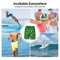 thumbnail image 6 of Sikiie green Skull Print Men's Double Layer Swimming Trunks, Adjustable Waistband and Pockets Sports Swimming Trunks, Beach Swimwear-Small, 6 of 6