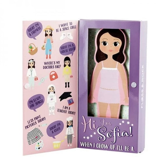 Floss & Rock Magnetic Dress-Up Doll – Sofia Character for Creative Play and Imaginative Fun