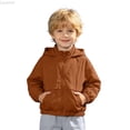 thumbnail image 2 of Liyamei Kids Lightweight Hooded Jacket with Zipper for Fall Windproof Outerwear Size 9-10 Years, 2 of 7