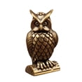 thumbnail image 5 of Brass Figurines Owl Statues Shelf Decors Accent Owl Decorative Objects Tabletop Centerpieces for Home Decors, 5 of 8