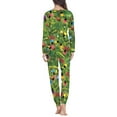 thumbnail image 4 of Renewold Holiday Family Matching Pajama Sets Christmas Long Sleeve Women Sleepwear Colorful Lights Candy Canes Top and Pants Size 5XL,2PCS Skin Friendly O Neck Night Clothes, 4 of 5