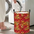 thumbnail image 5 of Sikiie Flying Black Bat Print Round Dirty Clothes Basket, Waterproof Standing Foldable Storage Basket, for Laundry Room, Bedroom, Bathroom Storage-Medium, 5 of 6