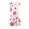 thumbnail image 3 of Eltusu Summer Dresses for Girls, Crewneck Cute Ruffle Sleeve Short Sleeve Kids Clothes Multicolor Size 12-13 T, 3 of 5