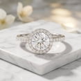 thumbnail image 5 of Rosec Jewels IGI Certified Lab Grown Diamond Engagement Ring with Halo - 1 Carat - E-VS1 Quality - Jewelry for Special Person, 925 Sterling Silver, US 4.00, 5 of 8