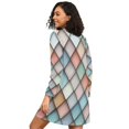 thumbnail image 2 of FORMRS Womens Long Sleeve Nightgowns Crew Neck Sleep Shirt Soft Pajamas Sizes S-3XL, Colorful Art Pattern, 2 of 8