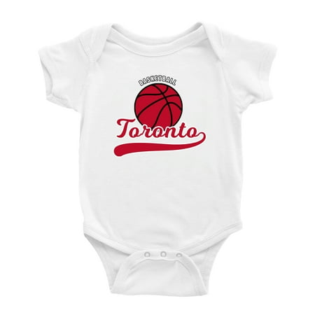

Cute Toronto Baby Outfits Basketball Fan Sports Baby Clothes (White 6-12 Monthes)