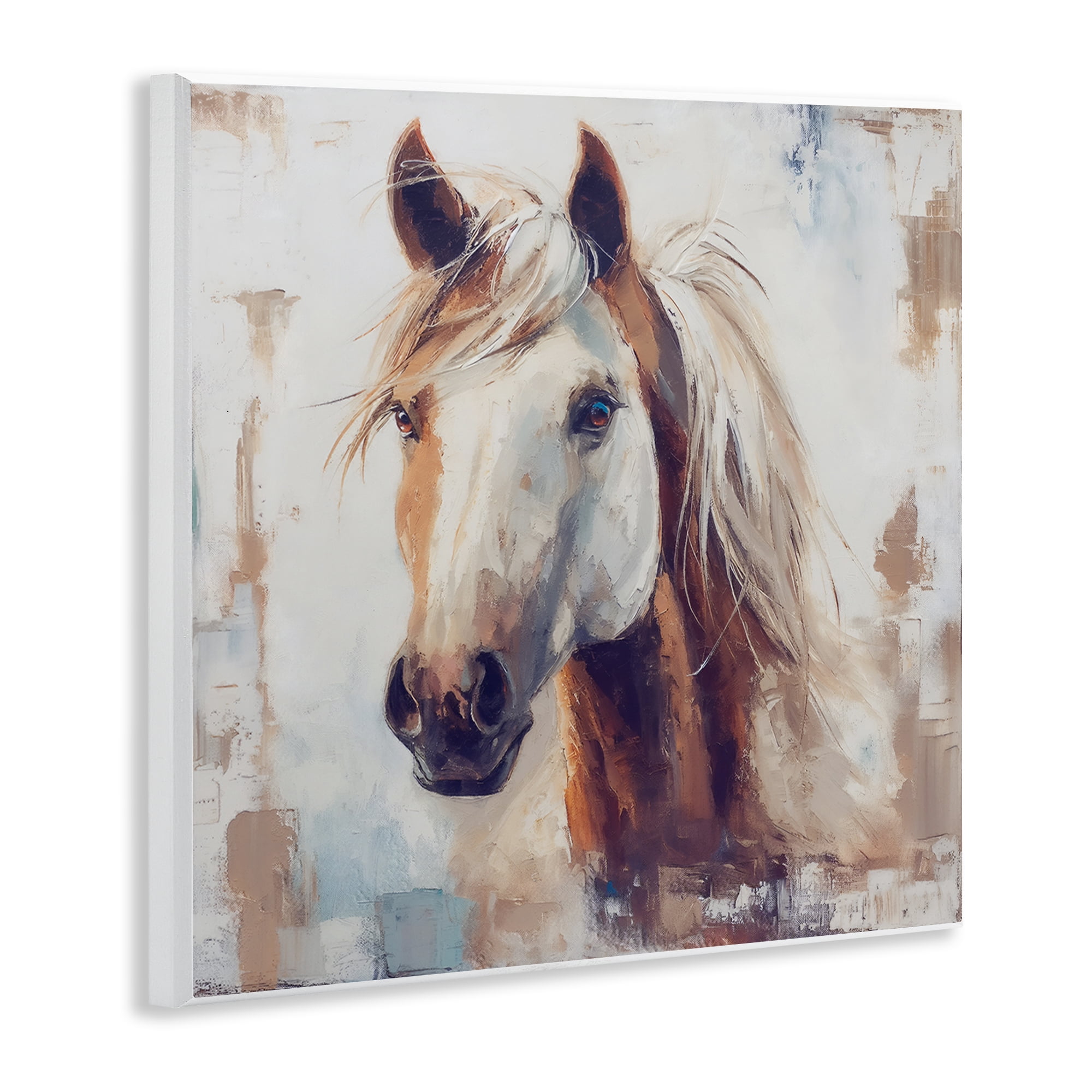 Stupell Industries Rustic Horse Impression Animals Painting Unframed Art Print Wall Art, 12 x 12